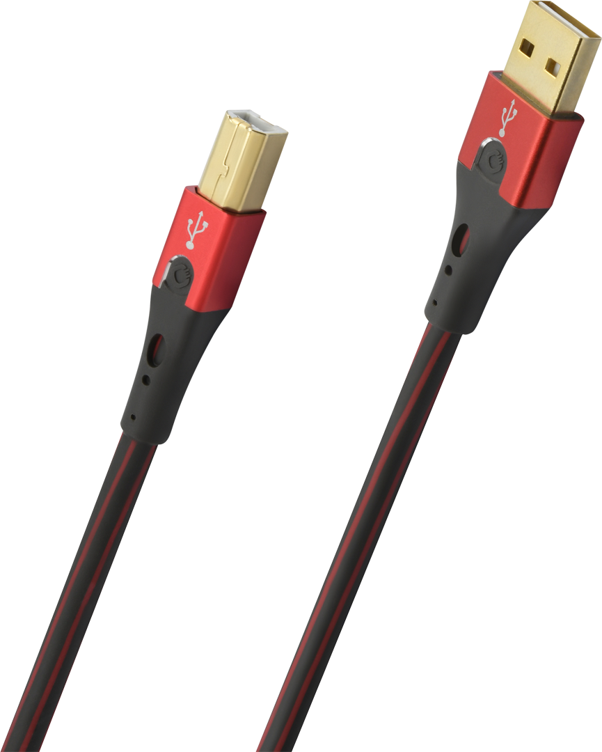 Oehlbach D1C9424 USB-kabel - 5 m - Zwart, Rood