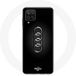 Maniacase Hoesje voor Samsung Galaxy A42 5G Audi Logo hub cover zwarte achtergrond