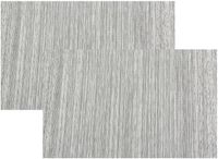 Cosy & Trendy Sets de table - 4x - rectangulaire - tissé noir/blanc - 30 x 45 cm