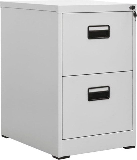 vidaXL Archiefkast Staal Lichtgrijs 46x62x72,5 cm