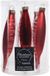 Decoris Boule de Noël Pegels - 18 pièces - Rouge - Verre - D15 cm