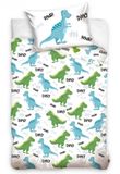 Dinosaurus HOESLAKEN - 90 x 120 cm - Katoen - Blauw