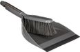 5Five Stoffer en blik grijs - 31 x 22 cm - kunststof met RVS handvat