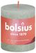 Bolsius Rustiek Shine stompkaars 80/68 Foggy Green - groen