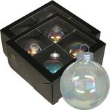 Othmar Decorations Kerstballen 8x - Transparant Parelmoer - Glas - 10 cm