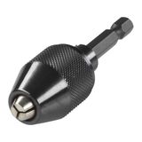 wolfcraft Snelspan-boorhouder - Boorkop voor Zeskant-accumachine | Snelspanadapter met spanwijdte van 0,5 tot 6,5 mm voor ronde schachtgereedschappen en zeskantbit. 2625000