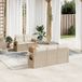 Maison Exclusive - Ensemble de meubles de jardin 6 pièces avec canapé et coussins, beige, en polyrotin