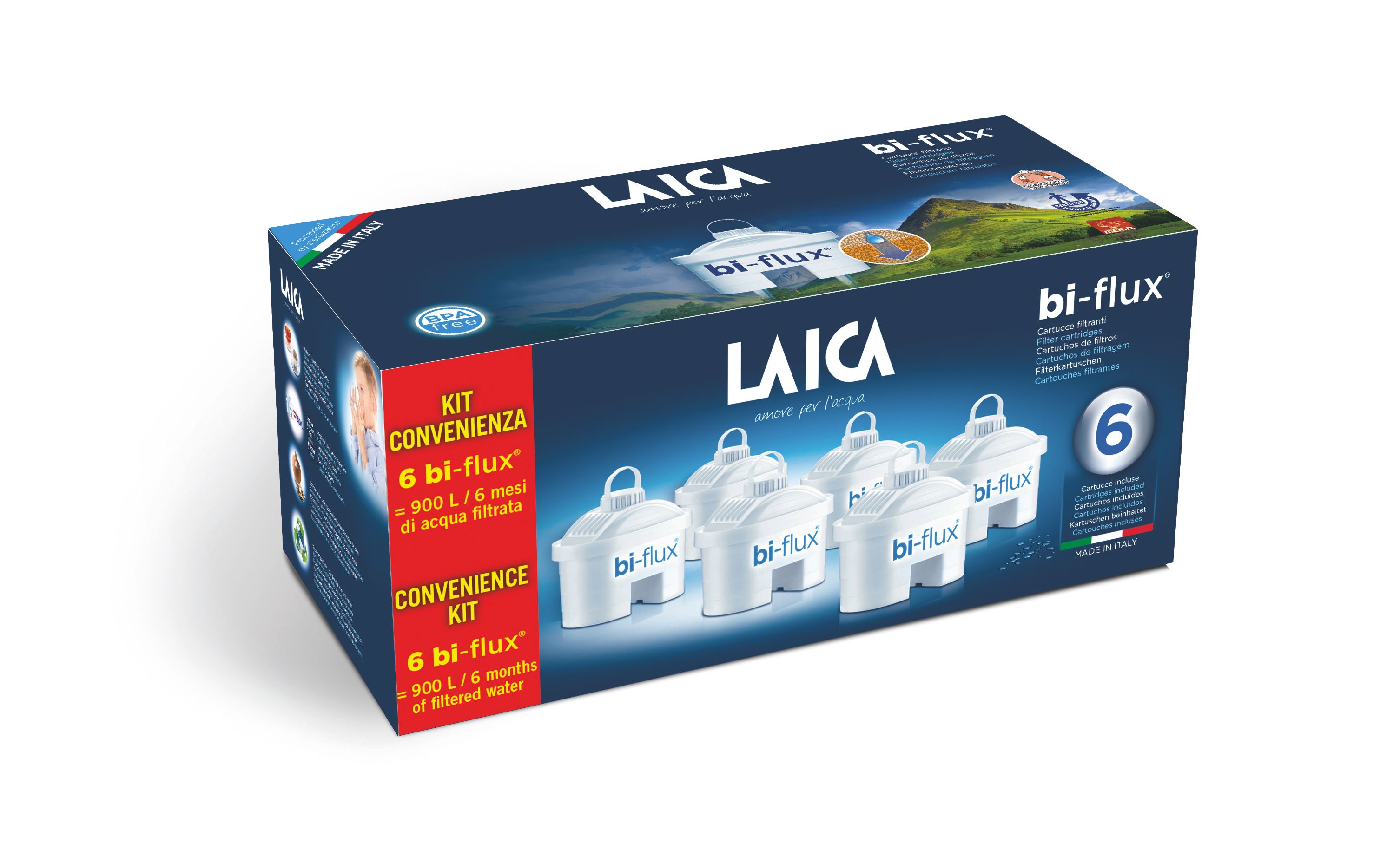 Laica Bi-flux 5+1 - Waterfilterbenodigdheden - 6 stuks