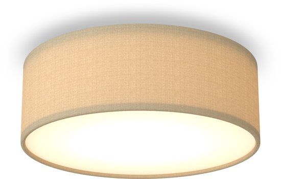 Calex LED Plafondlamp Stoffen Kap Taupe E27 Fitting 30 cm