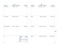 Quo Vadis 361007Q - navulverpakking voor kalender, 12 maanden, SAPA X ENE, DIC 24, meertalig, weekoverzicht, A6, 10 x 15 cm, wit