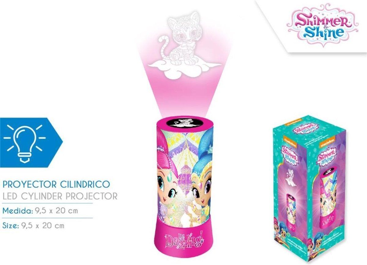 Shimmer and Shine Nachtlamp Shimmer en Shine met projectie (led)