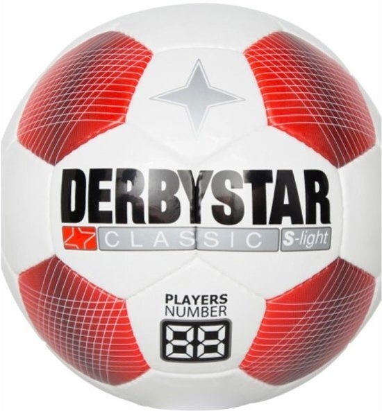 Derbystar Classic TT Superlight - Voetbal - Rood - Maat 5 - 3 Vlakken - 286954-0000-3