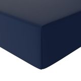 Amazon Basics Hoeslaken, microvezel, marineblauw, 140 x 200 x 30 cm