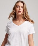 Superdry Dames tshirt Ruimvallend geborduurd T-shirt met V-hals