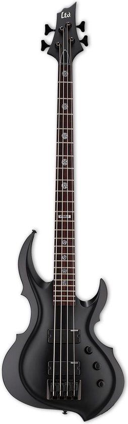 ESP LTD TA-204 FRX Black Satin Tom Araya Signature Bass Guitar