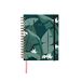 UO Kalender 2021 2022 weekoverzicht, tropisch, papier 100 g, 126 stickers, elastiek, registratieband, maandelijkse scheidingswanden en tas, 16,8 x 22 cm, groen