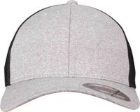 Flexfit - Flexfit Melange Mesh heather/black one size pet - Grijs