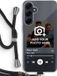 Case Company® Samsung Galaxy A55 Hoesje met Koord - Music Player - Zwart Koord - Back Cover