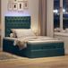 Prolenta Maison Exclusive - Ottomaans bedframe met matrassen, donkergroen, 120x190 cm, fluweel