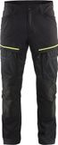 Blåkläder Service werkbroek met stretch 1456-1845 - Mannen - Zwart/Geel - 46