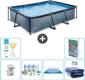 EXIT Toys EXIT Rechthoekig Stone Frame Zwembad - 300 x 200 x 65 cm