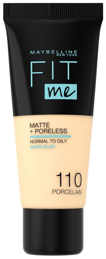 Maybelline New York Fit Me Matte + Poreless Foundation - 110 Porcelain - 30ml