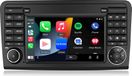Junsun Mercedes-Benz 2+32GB Carplay Android 15 Autoradio voor ML/GL-klasse (W164, X164) met GPS-navigatie, Wi-Fi, Bluetooth, FM, USB, RDS, DAB+ en stuurwielbediening