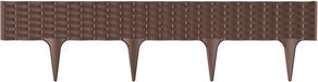 Prosperplast Graskant/tuin rand/kantopsluiting - 4x stuks - bruin - totale lengte 15,6 meter - borderrand