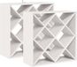 vidaXL Wijnrek - Wit - 62 x 25 x 62 cm