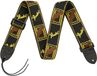 Fender Monogrammed Gitaarband, 2 inch, Zwart/Geel/Bruin