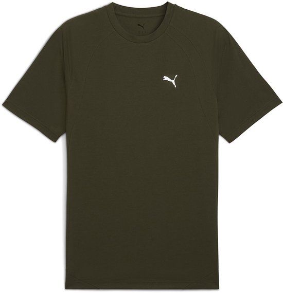 Puma Evostripe T-shirt Korte Mouwen Mannen S Dark Olive