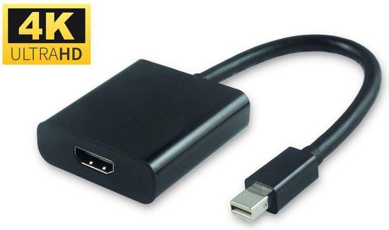Microconnect Mini DisplayPort HDMI Zwart video kabel adapter