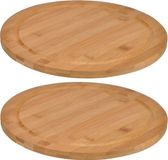 Hi Broodplank - Set van 4 stuks - Rond - 25 cm - Bamboe