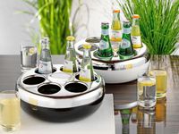 0 0 Helios Flessenkoeler Pure Zwart / Chrome