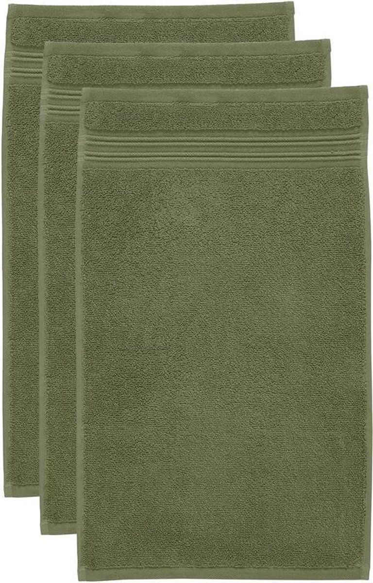 Beddinghouse Sheer Gastendoekjes Set - 30x50 cm - Olijfgroen