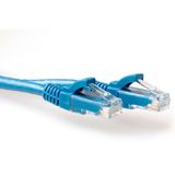 ACT Blauwe 0,25 meter U/UTP CAT6A câble de raccordement snagless avec connecteurs RJ45