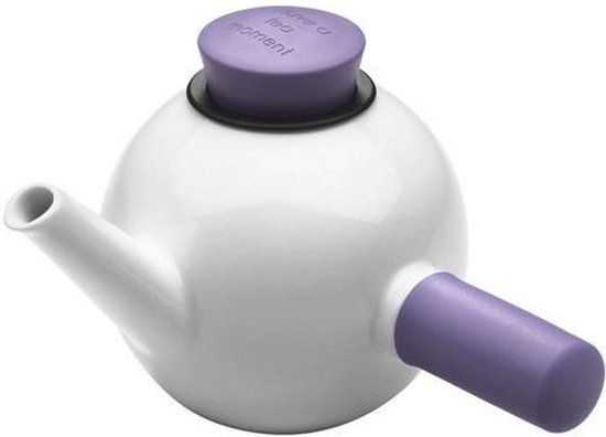 Qdo Theepot Porselein - Rond - 1 liter - Paars