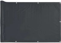 vidaXL Balkonscherm 400x75 cm PVC Antracietkleurig