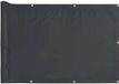 vidaXL Balkonscherm 400x75 cm PVC Antracietkleurig