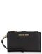 Michael Kors Dames polsband met dubbele ritssluiting, medium, saffiano, zwart, één maat