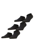 FALKE Cool Kick Sneaker Multipack U Sn zacht ademend sneldrogend 3 paar, Zwart Black 3000, 42-43