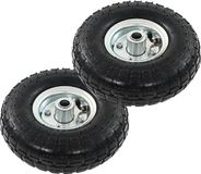 vidaXL Steekwagenwielen - 4,10/3,50-4 - (260x83) - rubber - 2 - st