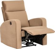Beliani VERDAL Relaxfauteuil Elektrisch Lichtbruin Fluweel