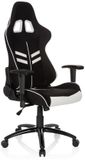 HJH OFFICE Gaming Stoel LEAGUE PRO I Stof / kunstleder zwart / wit