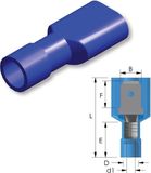 Tirex Vlakstekker Nylon 1,5 ~ 2,5mm² Blauw 25 stuks