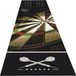 Merkloos Dartmat 57 x 270 cm met oche-lijn en checkout-tabel, antislip, zwart