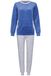 Pastunette Pyjama Set - Nightflowers - Blauw / Grijs - Velours - Maat 46