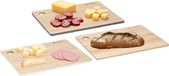 Alpina 3x Snijplank gekleurde en naturel rand - 23 x 30 cm - bamboe hout