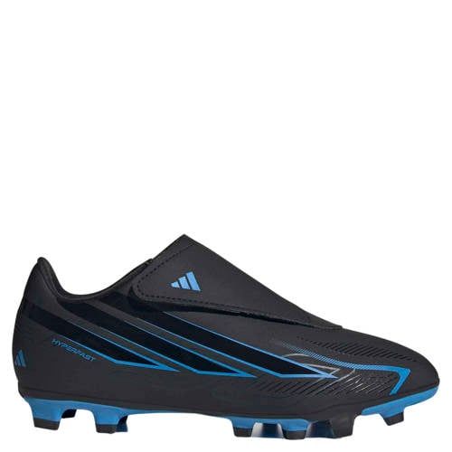 adidas Performance F50 Hyperfast Club junior imitatieleren voetbalschoenen - zwart/blauw