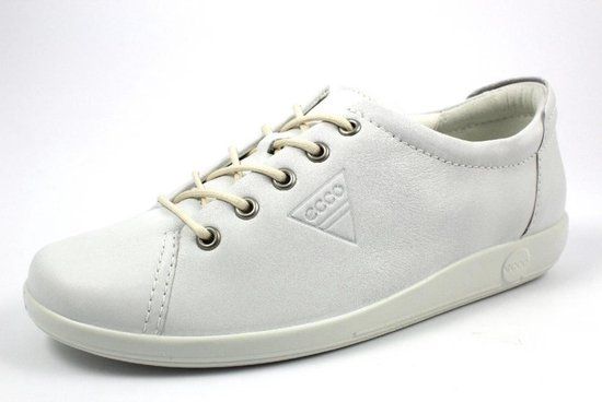 ECCO Soft 2.0 - Witte Veterschoenen - Dames - Maat 37